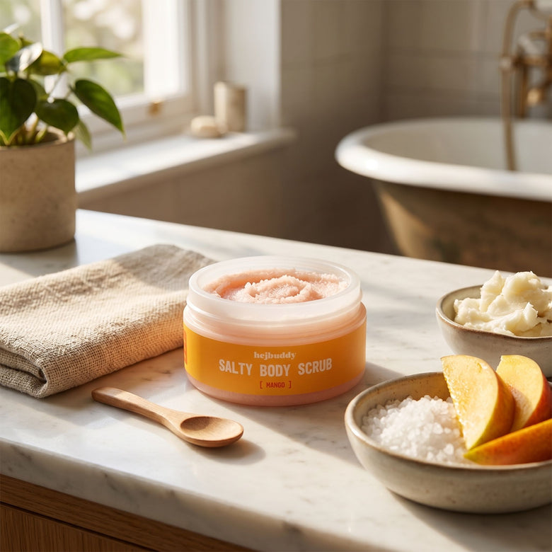 HejBuddy Salty Body Scrub with mango and salt