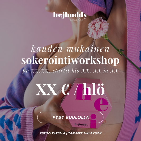 Sokerointiworkshop (sis. Sugar Buddy setti)💕