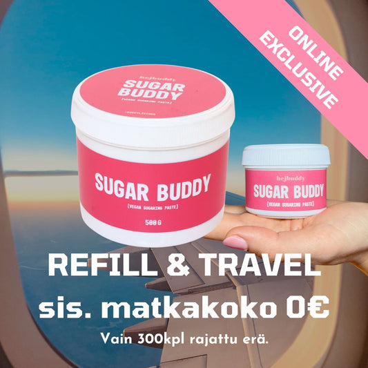 Refill & Travel: sis. ilmainen 100g sokerointimassa ✈️