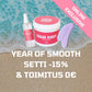 Year of Smooth: Sokerointimassa 500g + sokerointilasta + jälkihoitosuihke