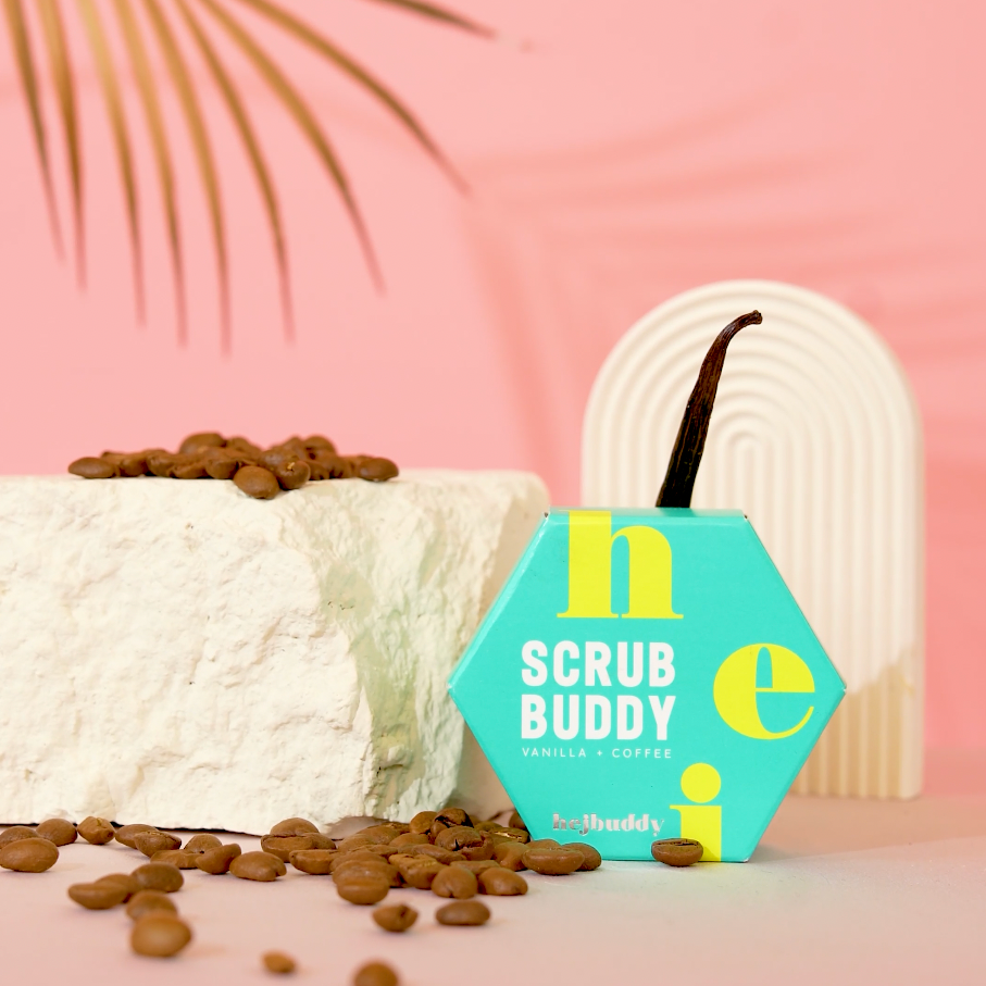 Scrub Buddy - vanilj + kaffe: en mycket grov exfolierande tvål